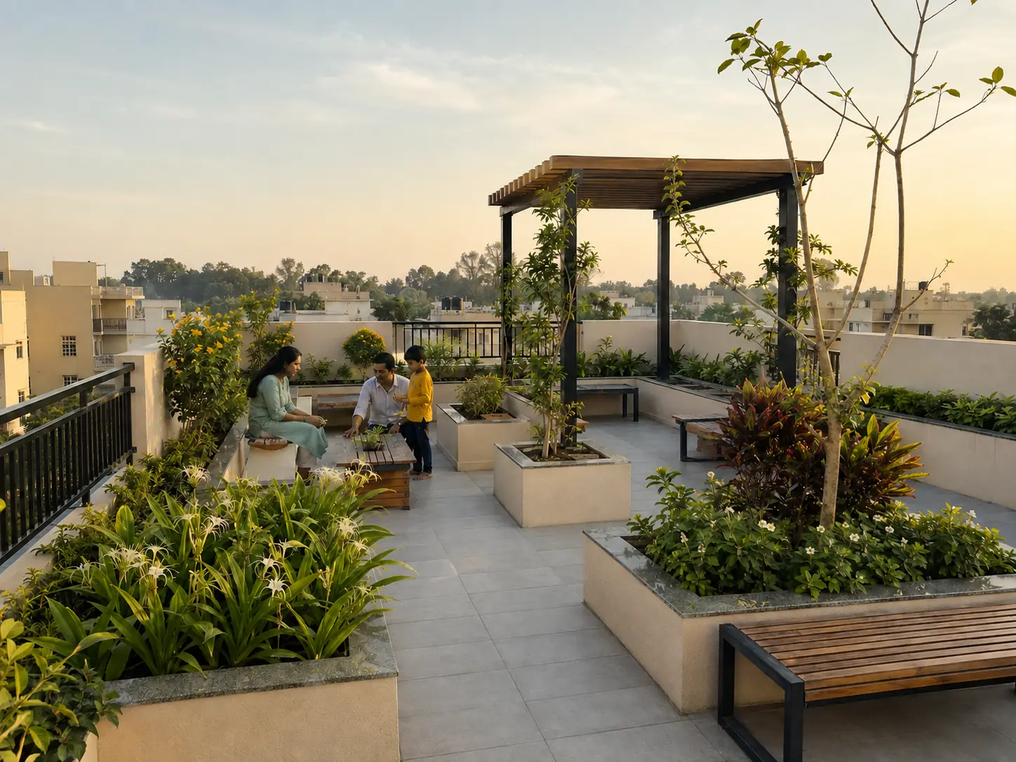 Terrace Garden at Megastone Horizon — representative visual