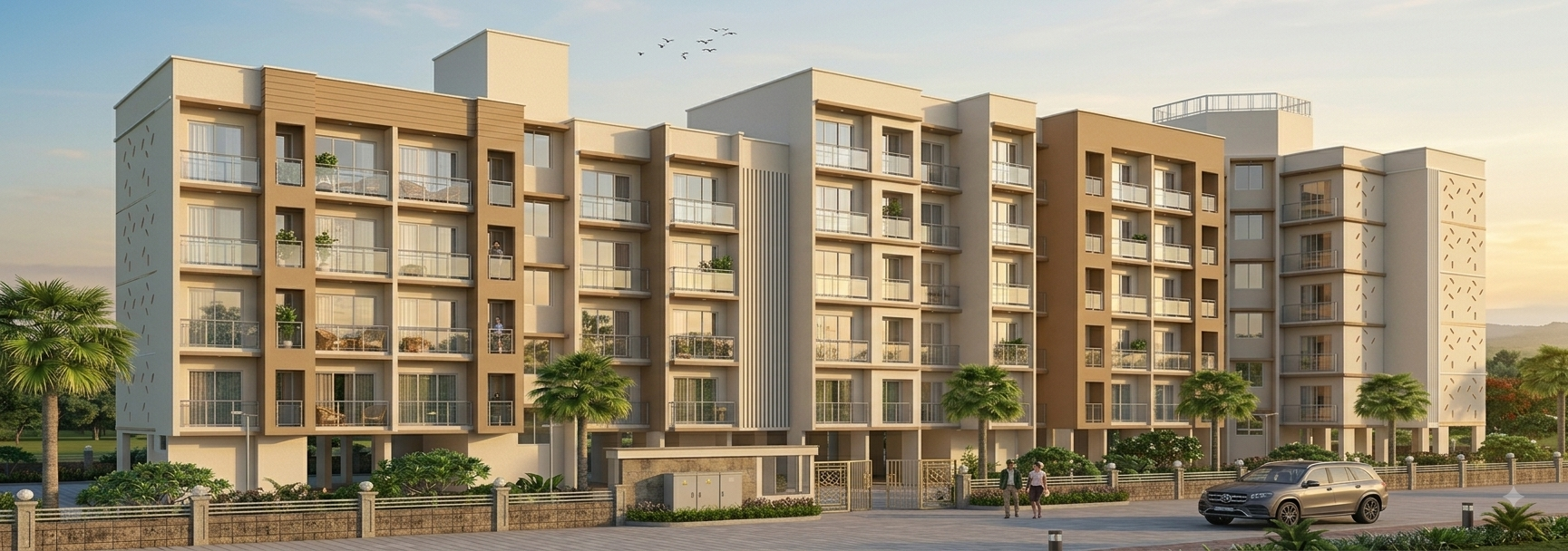Full exterior elevation of Megastone Horizon